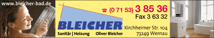 Anzeige Bleicher Oliver