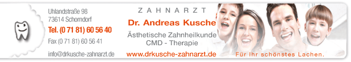 Anzeige Dr. Andreas Kusche Zahnarzt