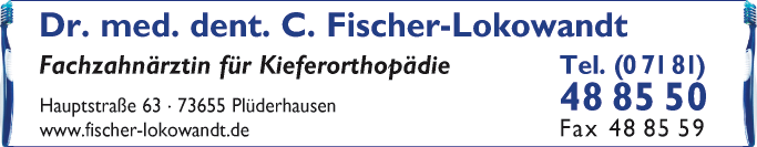 Anzeige Fischer-Lokowandt C. Dr.med.dent.