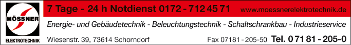 Anzeige Mössner Elektrotechnik GmbH