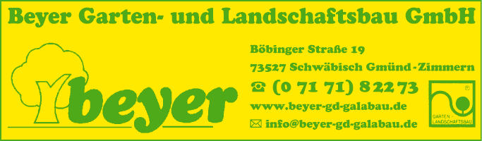 Anzeige Beyer Garten und Landschaftsbau GmbH