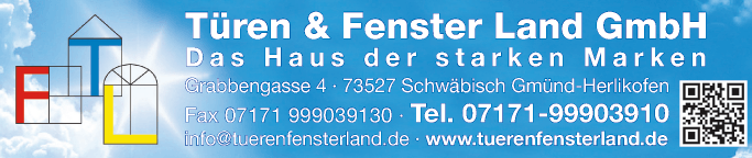 Anzeige Türen & Fenster Land GmbH