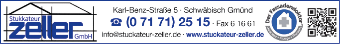 Anzeige Stukkateur Zeller GmbH