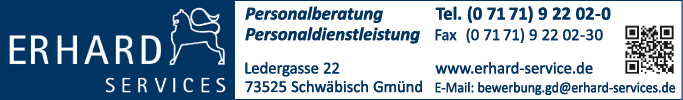 Anzeige Erhard Services GmbH