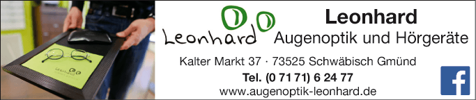 Anzeige Leonhard GmbH Augenoptik und Hörgeräte