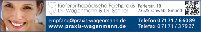 Anzeige Gemeinschaftspraxis Dres. Wagenmann u. Schiller