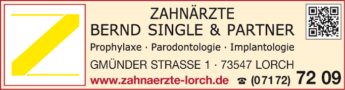 Anzeige Zahnärzte Bernd Single & Partner