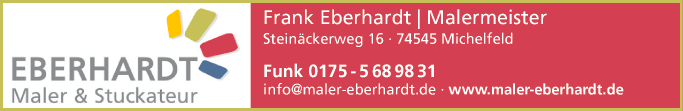 Anzeige Eberhardt Malerbetrieb