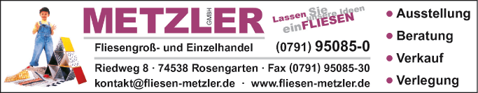 Anzeige Fliesen Metzler GmbH