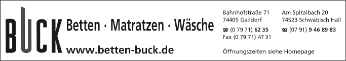 Anzeige Buck GmbH