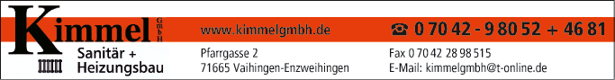 Anzeige Kimmel GmbH Heizungsbau
