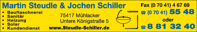 Anzeige Heizung Steudle und Schiller GbR