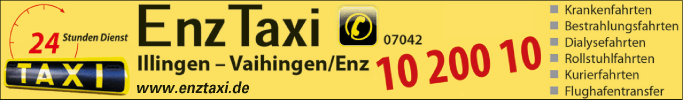 Anzeige Enz Taxi