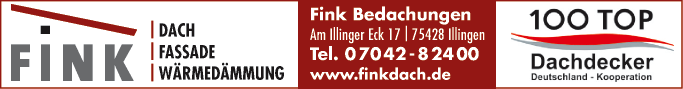 Anzeige Dachdeckerei Fink-Bedachungen GmbH & Co. KG