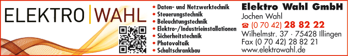 Anzeige Elektro Wahl GmbH