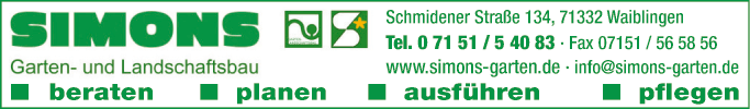 Anzeige Simons GmbH Garten- und Landschaftsbau