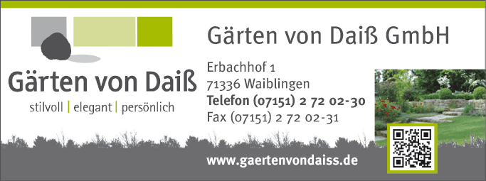 Anzeige Gärten von Daiß GmbH