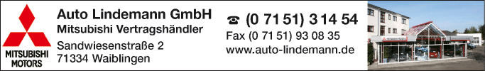 Anzeige Auto-Lindemann GmbH