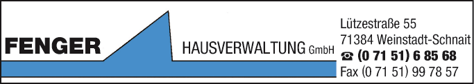 Anzeige Fenger Hausverwaltung GmbH