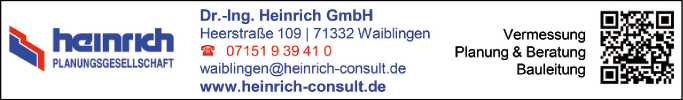 Anzeige Dr.-Ing. Heinrich GmbH