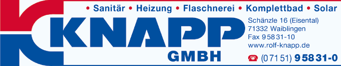 Anzeige Knapp Rolf GmbH