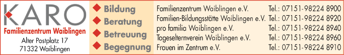 Anzeige KARO Familienzentrum