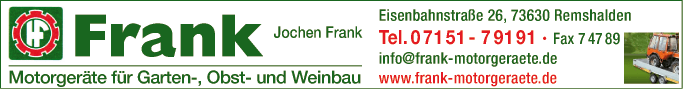 Anzeige Frank Landmaschinen und Motorgeräte