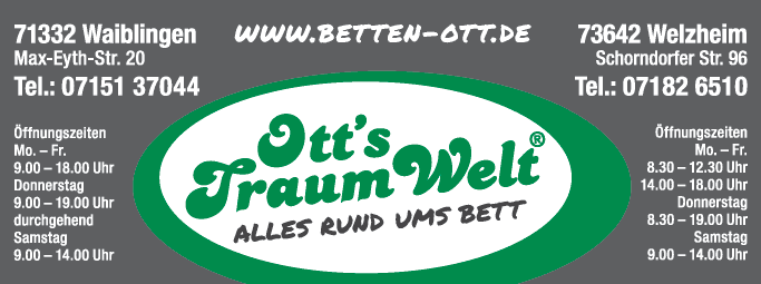 Anzeige Ott's TraumWelt GmbH