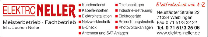 Anzeige Elektro Neller