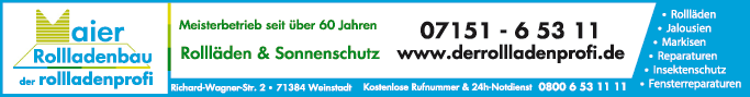 Anzeige Der Rollladenprofi - Maier Rolladenbau & Sonnenschutztechnik