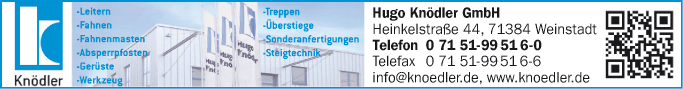 Anzeige Knödler Hugo GmbH