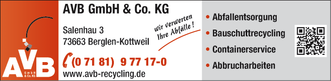 Anzeige AVB GmbH & Co. KG