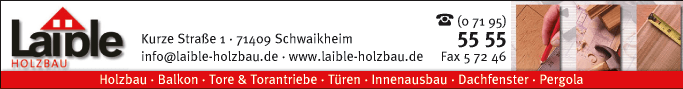 Anzeige Laible GmbH, Holzbau