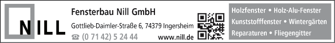 Anzeige Fensterbau Nill GmbH