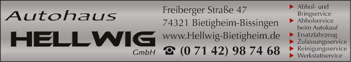 Anzeige Autohaus Hellwig GmbH