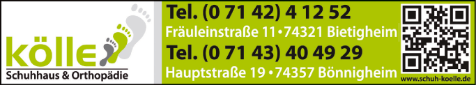 Anzeige Kölle Schuhhaus und Orthopädie