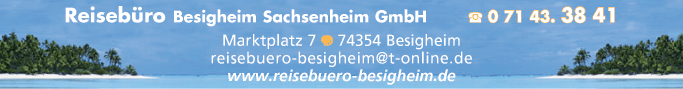 Anzeige Reisebüro Besigheim GmbH