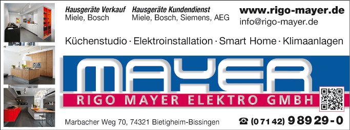 Anzeige Rigo Mayer Elektro GmbH