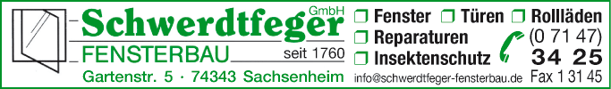 Anzeige Schwerdtfeger GmbH