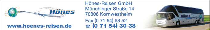Anzeige Hönes-Reisen GmbH