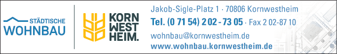 Anzeige Städtische Wohnbau Kornwestheim GmbH