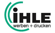 Kundenlogo IHLE GmbH werben + drucken