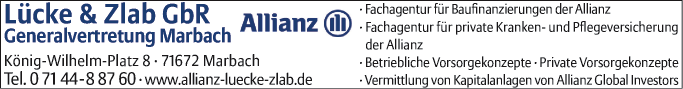 Anzeige Allianz Lücke & Zlab