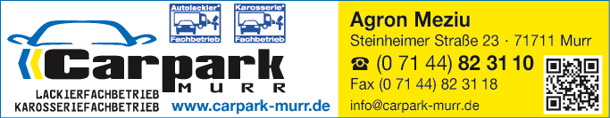 Anzeige Carpark Murr