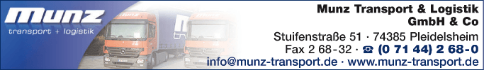 Anzeige Möbeltransporte Munz Transport & Logistik GmbH & Co