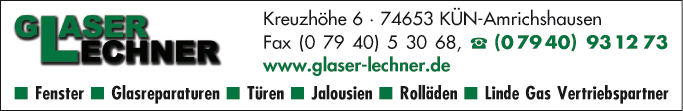 Anzeige Lechner Glaserei