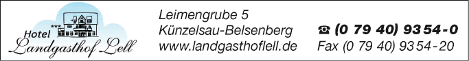 Anzeige Landgasthof Lell