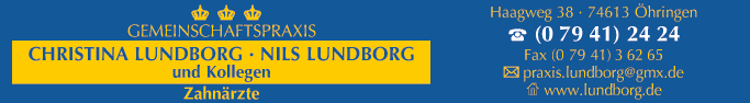Anzeige Lundborg Gemeinschaftspraxis