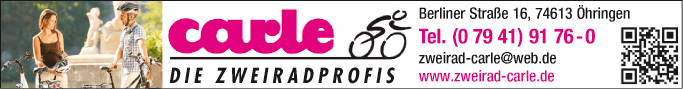 Anzeige Carle Zweiradfachgeschäft GmbH