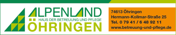 Anzeige Alpenland Pflege- u. Altenheime